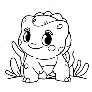 Verspieltes Chibi Bulbasaur Ausmalbild 136723-68442