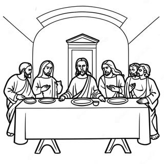 Das Letzte Abendmahl Ausmalbild 136903-68579