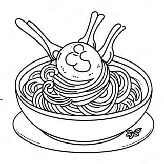 Leckere Spaghetti Mit Fleischballchen Ausmalbild 137028-68673