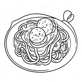 Leckere Spaghetti Mit Fleischballchen Ausmalbild 137028-68674