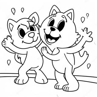 Bluey Und Freunde Tanzen Ausmalbild 1370-437