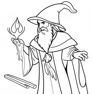 Magischer Zauberer Zaubert Ausmalbild 138260 69636