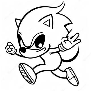 Schneller Sonic Beim Rennen Ausmalbild 138414-69754