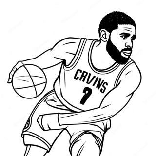 Kyrie Irving Dribbelt Basketball Ausmalbild 139232-70393