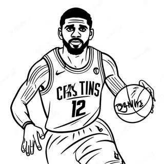 Kyrie Irving Dribbelt Basketball Ausmalbild 139232-70396