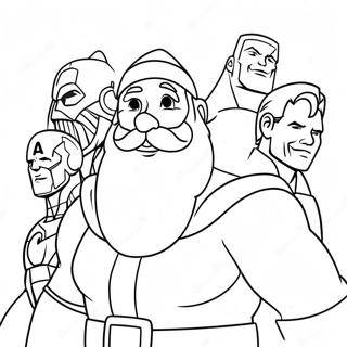 Weihnachtsmann Mit Avengers Ausmalbild 139462-70573