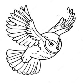 Majestatische Eule Im Flug Ausmalbild 14709-3223