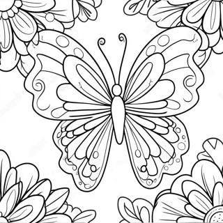 Bunte Schmetterlingsflugel Ausmalbild 14796-3234