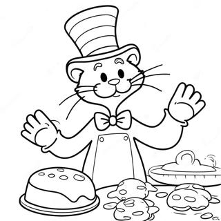 Katze Im Hut Backt Kekse Ausmalbild 15713-3442