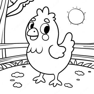 Niedliches Huhn Im Bauernhof Ausmalbild 16728-3647