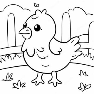 Niedliches Huhn Im Bauernhof Ausmalbild 16728-3648