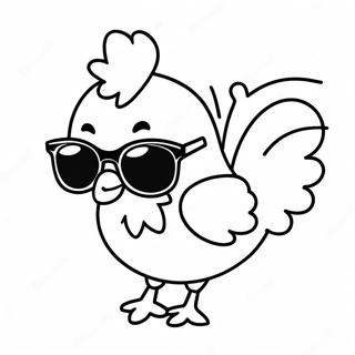 Lustiges Huhn Mit Sonnenbrille Ausmalbild 16729-3649