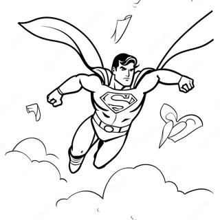 Superman Fliegt Hoch Ausmalbild 17337-3786