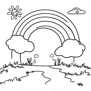 Lebendiger Regenbogen In Einer Fantasiewelt Ausmalbild 1813 2013