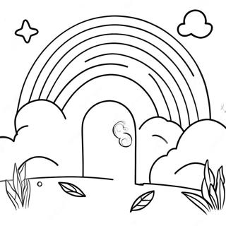 Lebendiger Regenbogen In Einer Fantasiewelt Ausmalbild 1813 2014