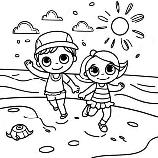 Verspielte Kinder Am Strand 18622 4072