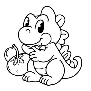 Yoshi Isst Eine Frucht Ausmalbild 195-1940