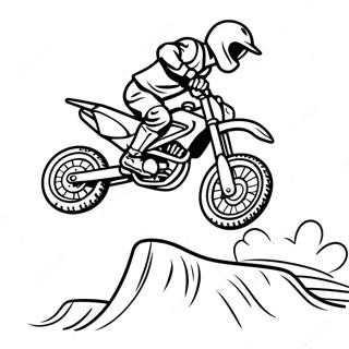 Dirtbike Fahrer Springt Uber Rampe Ausmalbild 20176-4402