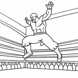 Wwe Wrestler Springt Auf Gegner Ausmalbild 21396-4662