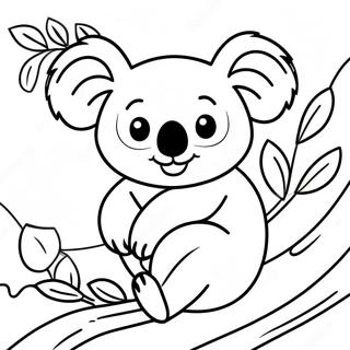 Niedlicher Koala In Einem Baum Ausmalbild 21497-4682