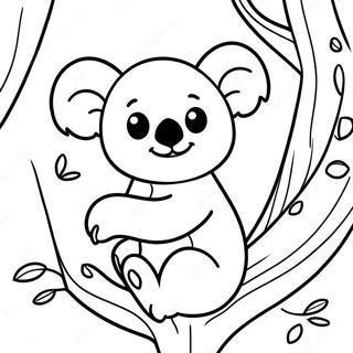 Niedlicher Koala In Einem Baum Ausmalbild 21497-4683