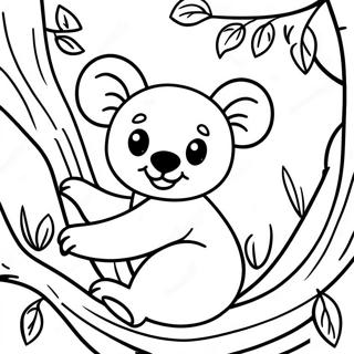 Niedlicher Koala In Einem Baum Ausmalbild 21497-4684