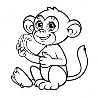 Lustiger Affe Isst Eine Banane Ausmalbild 22145-4832