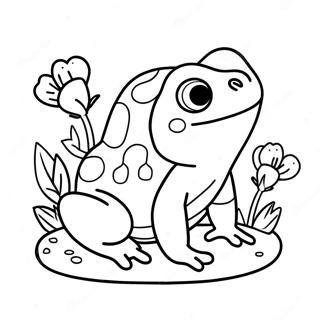 Bunter Frosch Mit Blumen Ausmalbild 24259 5291