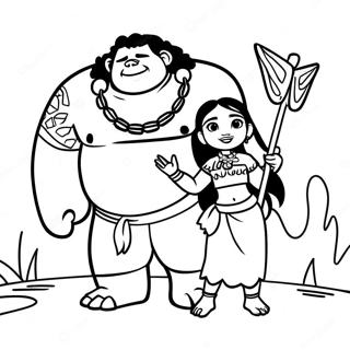 Maui Und Moana Abenteuer Ausmalbild 2451 1623