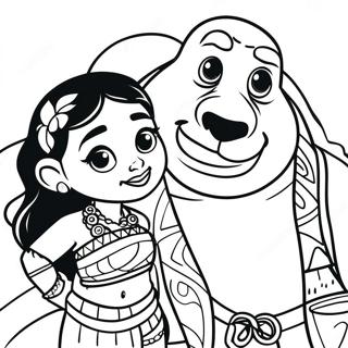 Maui Und Moana Abenteuer Ausmalbild 2451 1624