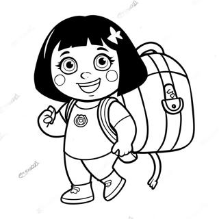 Dora Die Entdeckerin Mit Rucksack Ausmalbild 24532-5345