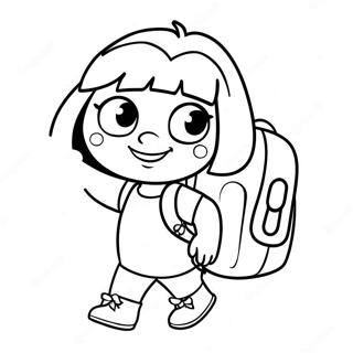 Dora Die Entdeckerin Mit Rucksack Ausmalbild 24532-5347