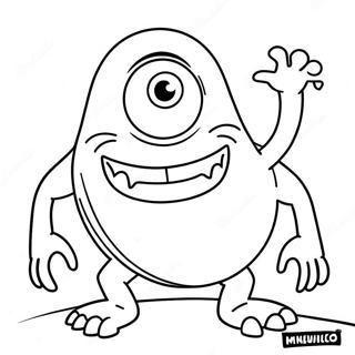 Mike Wazowski Mit Einem Grossen Lacheln Ausmalbild 25077-5461