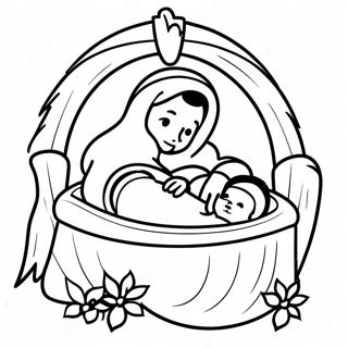 Baby Jesus In Der Krippe Ausmalbild 25339-5523