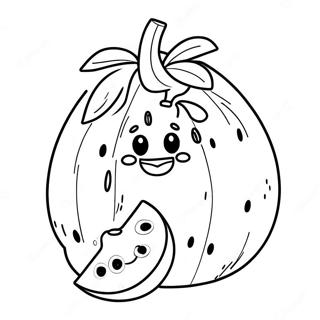 Frohliches Wassermelonen Maskottchen Ausmalbild 26163-5707
