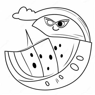 Wassermelone Mit Sonnenbrille Ausmalbild 26164-5709