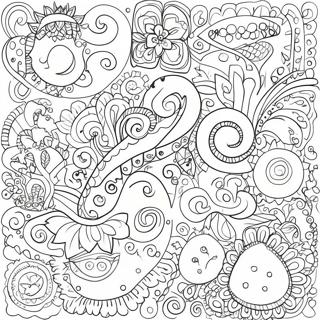 Verspielt Doodle Ausmalbild 26438-5774