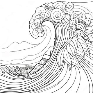 Dynamische Wellen Ausmalbild 26439-5777