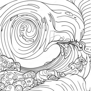 Dynamische Wellen Ausmalbild 26439-5778