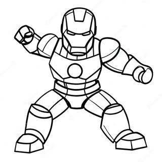 Lego Iron Man Action Pose Ausmalbild 26718-5827