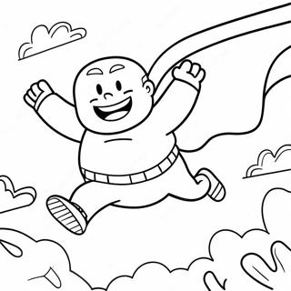 Captain Underpants Fliegt Durch Die Luft Ausmalbild 27003-5881