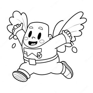 Captain Underpants Fliegt Durch Die Luft Ausmalbild 27003-5883