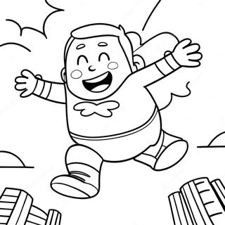 Captain Underpants Fliegt Durch Die Luft Ausmalbild 27003-5884