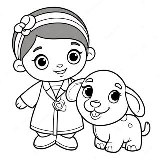 Doc Mcstuffins Mit Lambie Ausmalbild 27294-5935