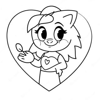 Amy Rose Mit Einem Herz Ausmalbild 27750-6038