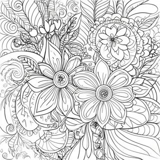 Aufwendiges Blumen Tattoo Ausmalbild 28045-6097