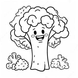 Lachelnder Brokkoli Ausmalbild 28227 6144