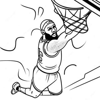 Lebron James Dunking Ausmalbild 28307-6154