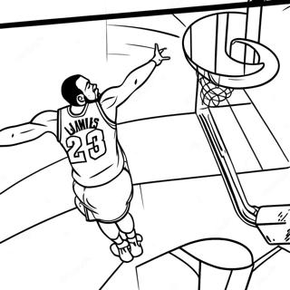 Lebron James Dunking Ausmalbild 28307-6156