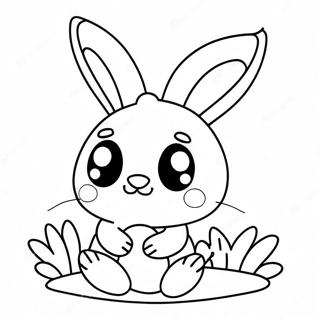 Lieblicher Kawaii Hase Ausmalbild 2841-2054